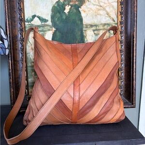 Raven + Lily Joanna's Favorite Bohemian Chevron Leather Crossbody